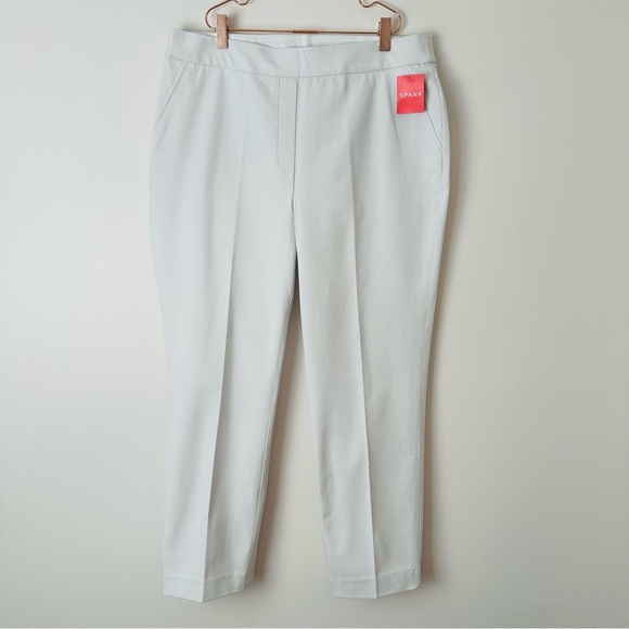 New SPANX On-the-Go Ankle Slim Straight Pants Classic White - Picture 12 of 12